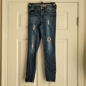 Twenty One Black High Waisted Distressed Jegging Flex
